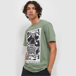 H&M All Make Believe Graphic Shirt Sage Green